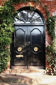We were throwing around the idea of painting our interior doors black. Front Doors With A High Gloss Finish Make Every Entrance Grand Designed Painted Front Doors Black Front Doors Red Brick House