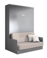 armoire lit escamotable verticale avec canape en tissu et coffre de rangement joy armoire lit escamotable lit escamotable lit