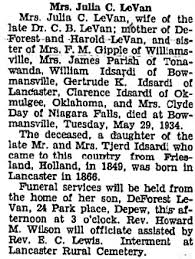 Julia (Idsardi) LeVan (1866-1934)