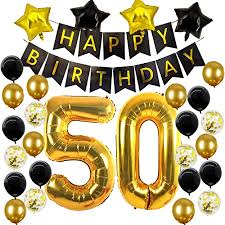 If you're planning a 5oth birthday party for the man in your life, you're going to love the. Amazon Com 50th Birthday Decorations Party Supplies Party Favors Accessories Great For Men And Women S 50th Birthday Party Anniversary Includes A 50th Birthday Decor Banner 22 Gold Black Balloons Pack