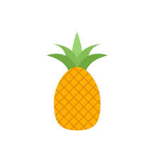 Fresh tropical fruit pineapple cut in half on yellow background. Pineapple Cartoon Vector Images Over 10 000
