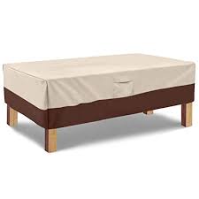 Coffee table cover ideas can offer you many choices to save money thanks to 13 active results. Vailge Rectangular Coffee Table Cover Outdoor Lawn Patio Furniture Covers With Padded Handles And Durable Hem Cord Heavy Duty And Waterproof Fits Large Rectangular Coffee Table Beige Brown Buy Online