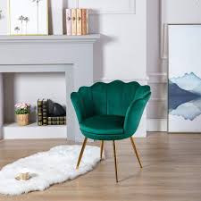 modern green velvet accent armchair chair with gold plated etsy in 2021 home living room living room inspo loft decor