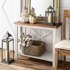 Farmhouse White Small Console Table Pier 1 Imports Farmhouse Console Table Small Console Tables Rustic Farmhouse Entryway