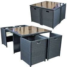 Rattan Garden Furniture Set 4 Person Outdoor Patio Dining Wicker Table Cube New Rattan Garden Furniture Rattan Garden Furniture Sets Garden Furniture
