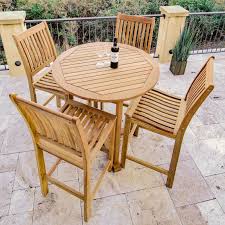 To make the most out of your deck or backyard, outdoor furniture is a must. Set Up For A Fun Summer End Season With Outdoor High Top Table And Chairs