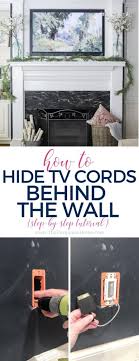 Other times people end up with their cable boxes on a table or stand by the tv with the mess of wires hanging down. How To Hide Tv Cords Behind The Wall The Turquoise Home