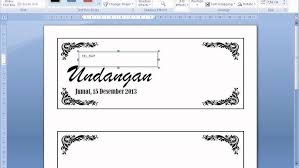 Download contoh format undangan doc, docx di ms word. Cara Membuat Undangan Berbingkai Dengan Msword Youtube