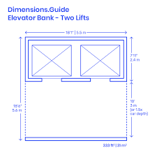 Descriptionlift shaft of a hydraulic elevator.jpg. Two Double Lift Elevator Bank Dimensions Drawings Dimensions Com