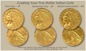Indian Five Dollar Gold Coin Grading A Trail Of Money