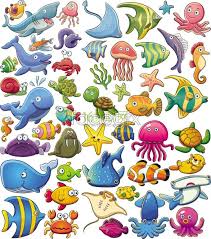 Cute Sea Animal Cartoon Vector Cartoon Animals Cartoon Sea Animals Sea Animals