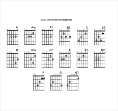 15 word guitar chord chart templates free download free