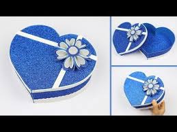 Beautiful Gift Box Idea With Foam Sheet And Cardboard Gift Box Ideas Best Out Of Waste Cardboard Gift Boxes Gift Box Template Christmas Ornaments To Make
