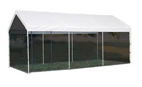Shelterlogic 10x20 1 3 8 8 Leg Canopy With Screen Kit White 284 94 Canopy Cheap Gazebo Wrought Iron Patio Furniture