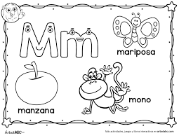 Letra M Para Colorear