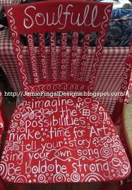 I Have Three Chairs I Could Do This On What A Fun Project With Tons Of Positive Affirmations Hand Painted Whimsical Furniture Painted Chairs Painted Chair