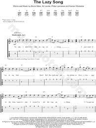Bruno Mars The Lazy Song Guitar Tab In C Major Download Print Guitar Tabs Guitar Songs Songs