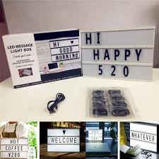 3 Set Letter Cards For Cinema Light Box Message Board Decor Diy Led Light Box Ebay