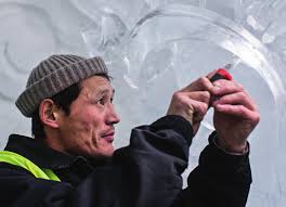 Like a mirage of ice and snow it rises in the Polar Night