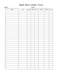 Shirt Order Form Staff Shirt Order Form Order Form Template Photography Order Form Order Form Template Free