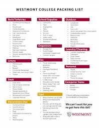 Orientation Faqs Westmont College Westmont College College Packing Lists College