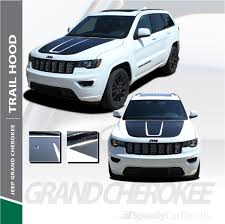 Trail Hood 2011 2021 Jeep Grand Cherokee Trailhawk Hood Blackout Vinyl Graphics Decal Stripe Kit Jeep Grand Cherokee Grand Cherokee Trailhawk Jeep Grand