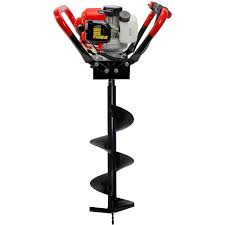 Xtremepowerus 55cc 1 Man Post Hole Digger With 10 In Bit Kit013 The Home Depot