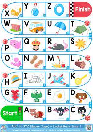 A Z Upper Case Alphabet Esl Board Game Worksheet Free Esl Printable Worksheets Made By T Alphabet Preschool Alphabet Games For Kindergarten Esl Board Games