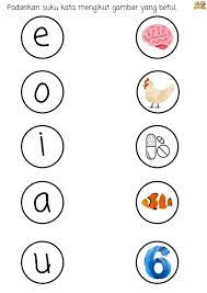 Contohnya, perkataan makan mempunyai dua suku kata iaitu ma dan kan. Bm Suku Kata Aiueeo Padankan Interactive Worksheet Worksheets Elementary Learning Bahasa Melayu Worksheet For Preschool