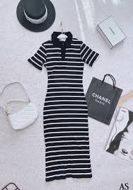 Váy Body Kẻ Sọc Dáng Dài NB/T1/K8