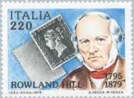 ITALY -1979- Portrait of Rowland Hill 1795-1879 & Penny Black