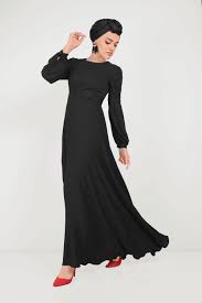 Kollari Gupurlu Kadin Tesettur Elbise Alvina 2020 Musluman Modasi Islami Giyim Moda Stilleri