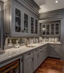 Gray Cabinets Bar Distressed Cabinets Country Kitchen French Country Kitchen