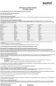 Einladung Aus Dem Ausland Touristenvisum Pdf Kostenfreier Download