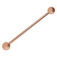 The solid gold is polished to a mirror shine and. 14g Frosted Ball Rose Gold Industrial Barbell Bar Cartilage Earrings Gauge Rosegold Piercing Jewelry Buy Online In Bahamas At Bahamas Desertcart Com Productid 163163092