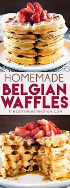 Homemade Belgian Waffle Recipe The Salty Marshmallow Recipe Waffles Recipe Homemade Homemade Recipes Homemade Waffles