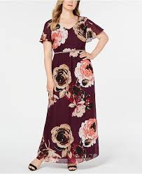 plus size embellished floral print gown