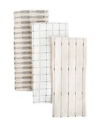 Black And White Kitchen Towels Neutral Cotton Tea Towels Set Of 3 Black White Tea Towel Set Cotton Tea Towels Tea Towels