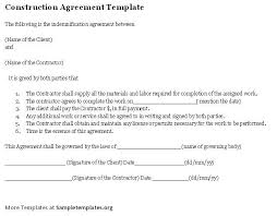 Agreements Sample Agreements Agreement Contract Template Construction Loans