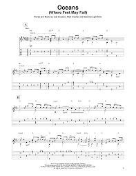 Chorus i will call upon your name and keep my eyes above the waves when oceans rise my soul will rest in your embrace for i am yours and you are mine. Oceans Where Feet May Fail Sheet Music Hillsong United Solo Guitar