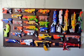 Make this easy diy nerf gun storage rack out of pvc pipe to hang them all in one place! Behold 13 Clever Nerf Gun Storage Ideas Mum Central