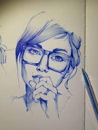 Ballpoint Portrait Risunki Risunok Pera Risunok
