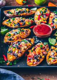 Mexikanisch Gefullte Susskartoffeln Vegan Gefullte Susskartoffeln Susskartoffel Rezept Ofen Susskartoffel Rezept Vegan