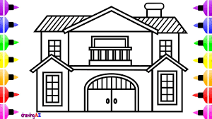 How To Draw House Step By Step Cute Art Coloring Book Youtube How to read house plans elevations. how to draw house step by step cute art coloring book
