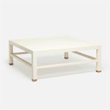 Jarin Square Coffee Table White Faux Belgian Linen Coffee Table Coffee Table Square Coffee Table White