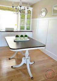 This vintage duncan phyfe table was restored and hand painted during the pandemic. Duncan Phyfe Dining Table Makeover Interior Frugalista