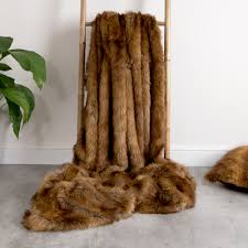 Tonight, wrap up the evening in a real fur blanket or throw. Icon Luxury Faux Fur Throw