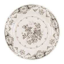 comptoir de famille assiette plate clothilde gris en faience assiettes plates comptoir de famille plate