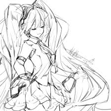 You can use our amazing online tool to color and edit the following miku coloring pages. Hatsune Miku And Hatsune Miku Vocaloid And 1 More Drawn By Ringo No Usagi Artist Danbooru