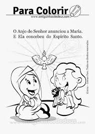 Páginas de colorir imprimíveis gratuitamente para uma variedade de temas que você pode imprimir e colorir. Anunciacao Do Senhor Para Colorir Amiguinhos De Deus